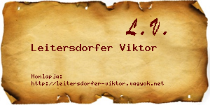 Leitersdorfer Viktor névjegykártya